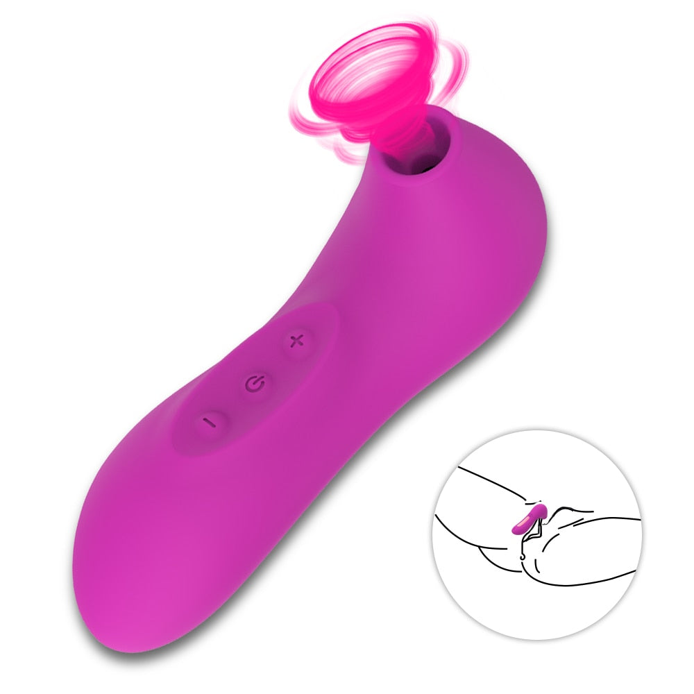 HIWUP Sex Sucking Toys Vibrator Powerful Clitoris Sucker Blowjob Tongu